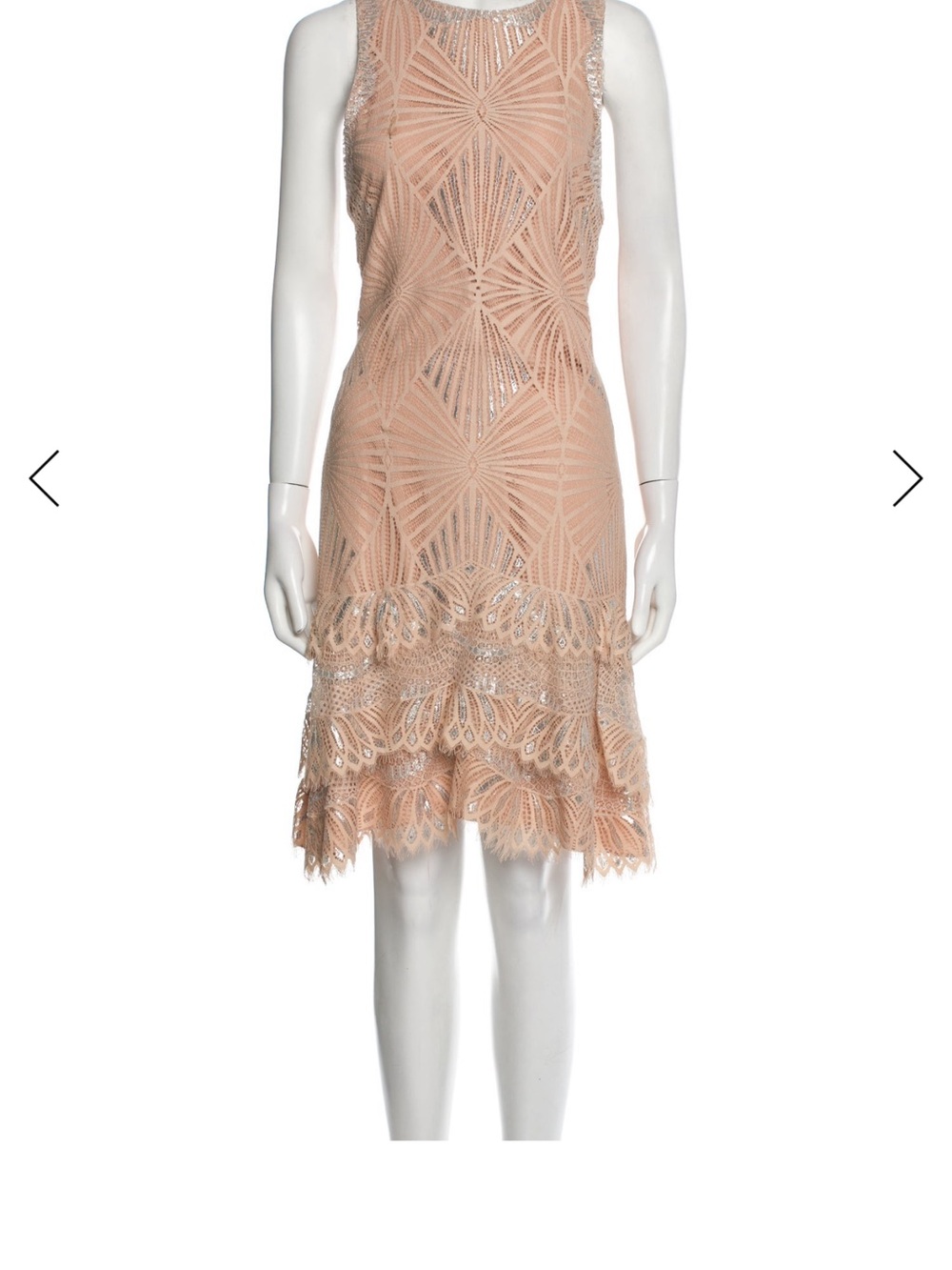 Jonathan Simkhai Blush Lace Overlay Cocktail Dress